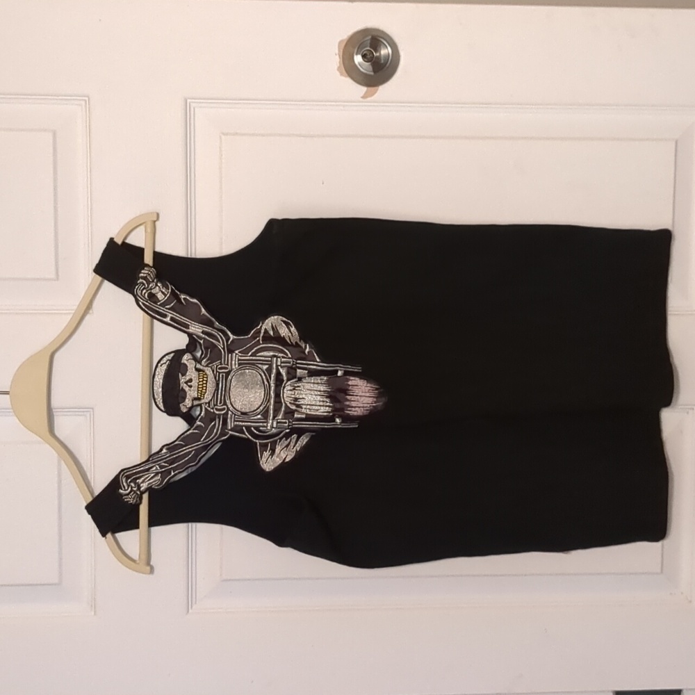 Sexy black biker tank XL